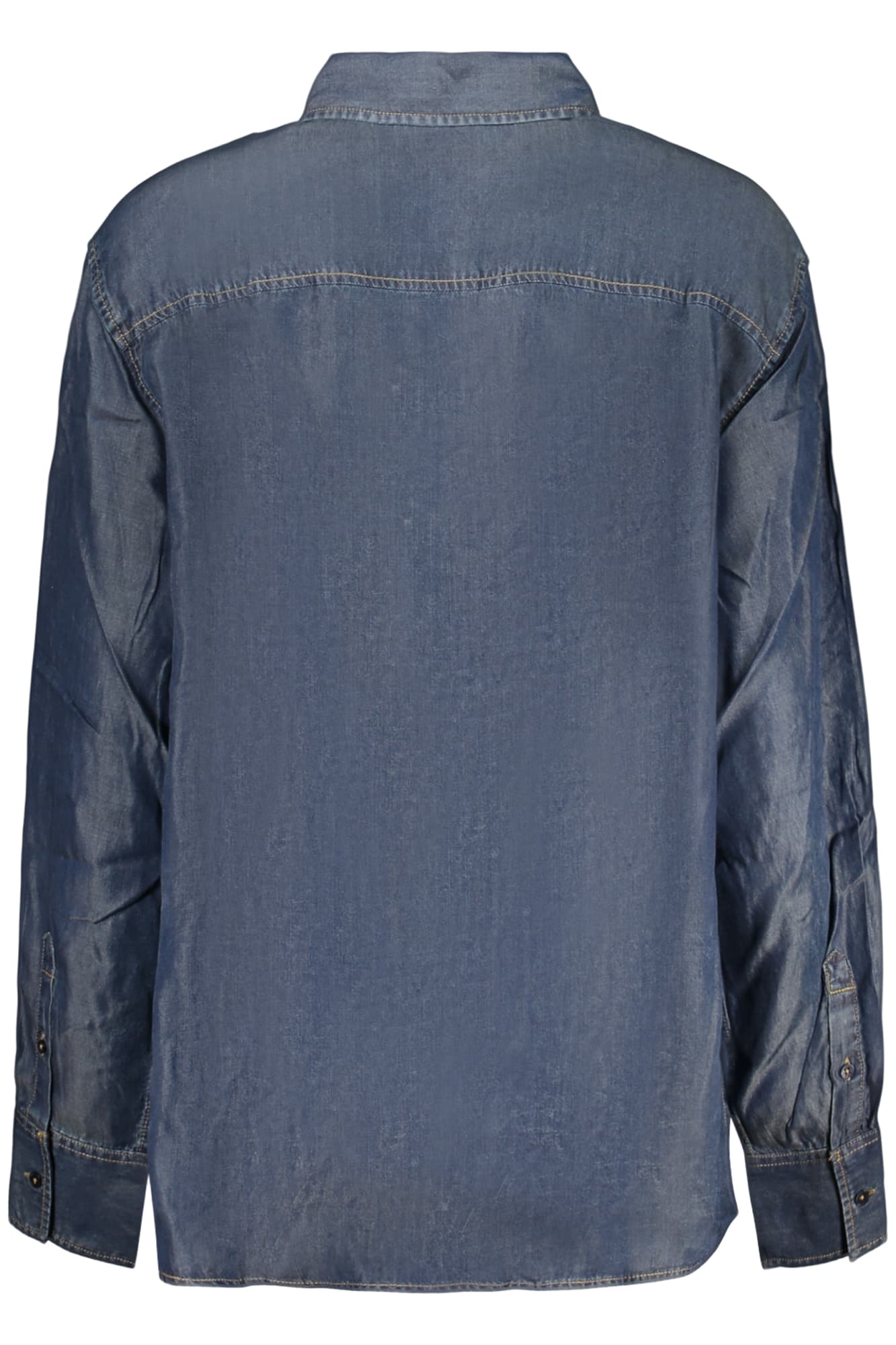 DESIGUAL CAMICIA MANICHE LUNGHE DONNA BLU - Miniatura 2