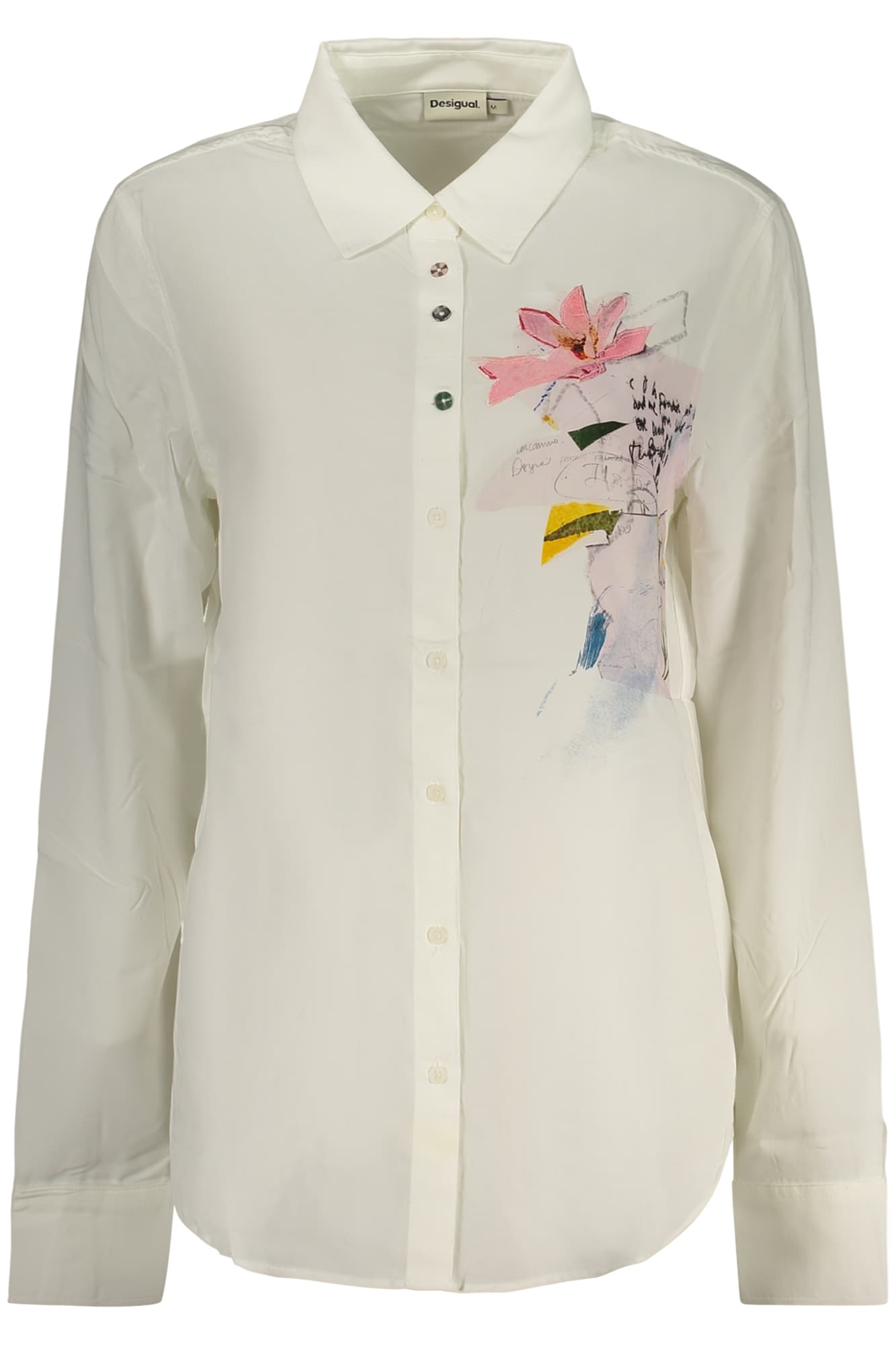 DESIGUAL CAMICIA MANICHE LUNGHE DONNA BIANCO - Immagine 1