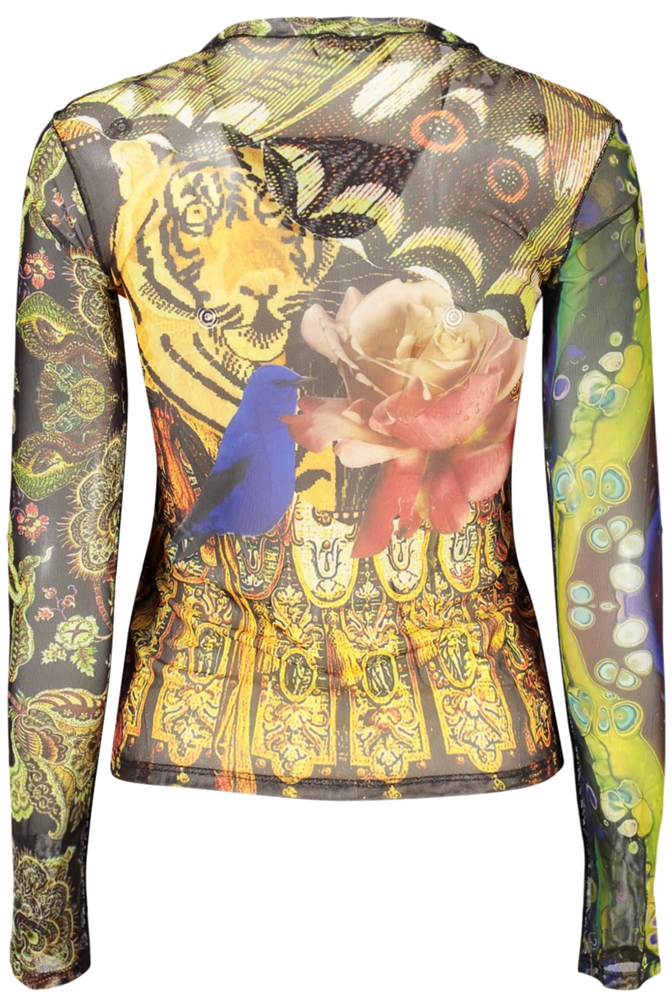 DESIGUAL T-SHIRT MANICHE LUNGHE DONNA GIALLO - Miniatura 2