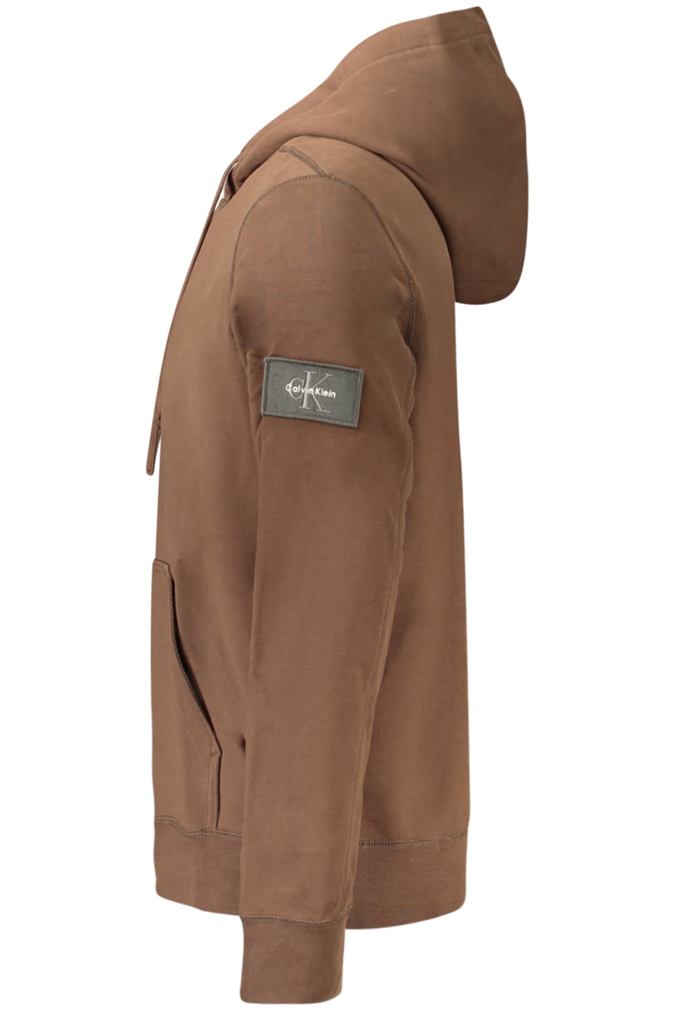 CALVIN KLEIN FELPA SENZA ZIP UOMO MARRONE - Miniatura 3