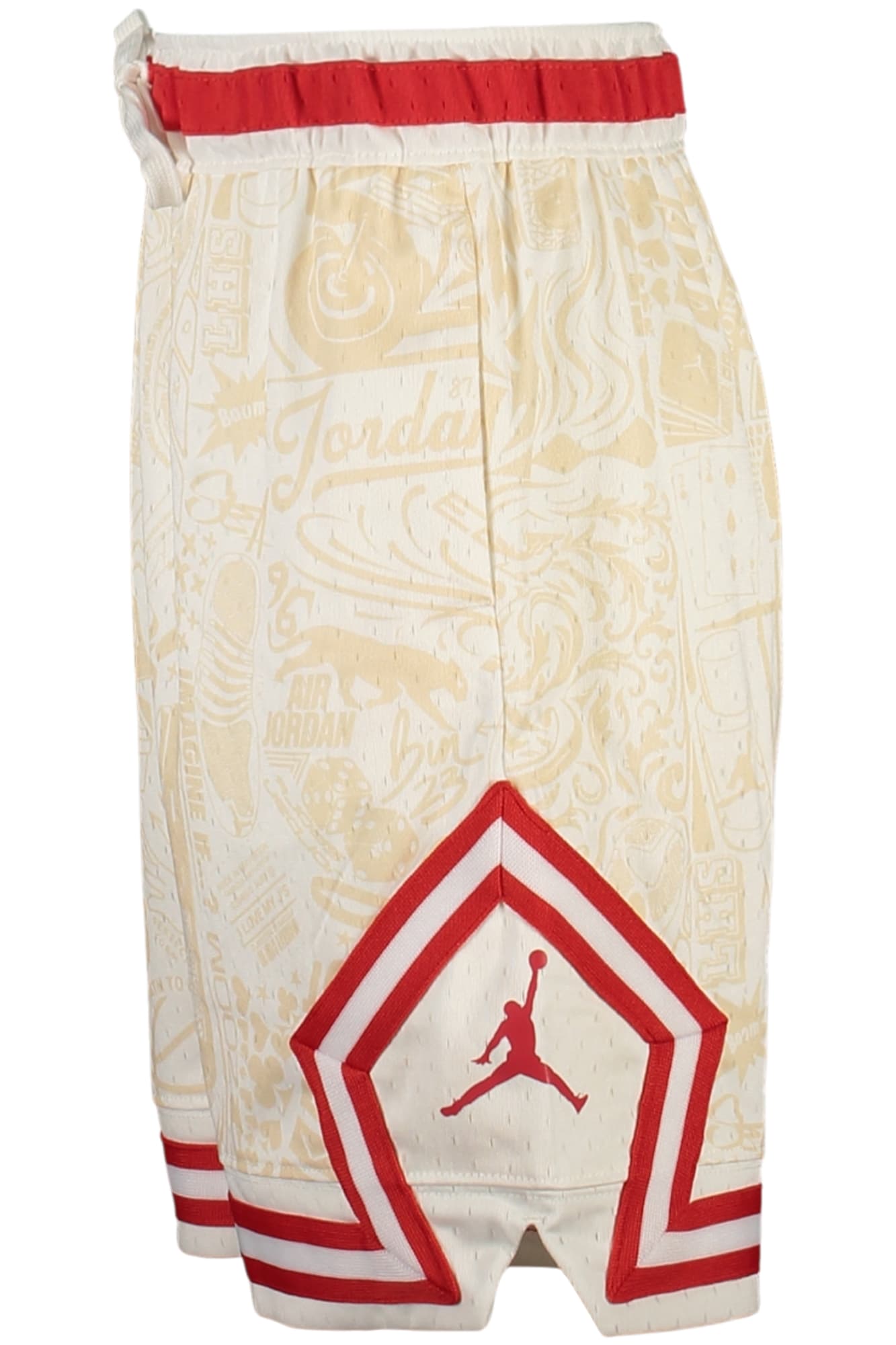 JORDAN PANTALONE SHORT BAMBINO BIANCO - Miniatura 3