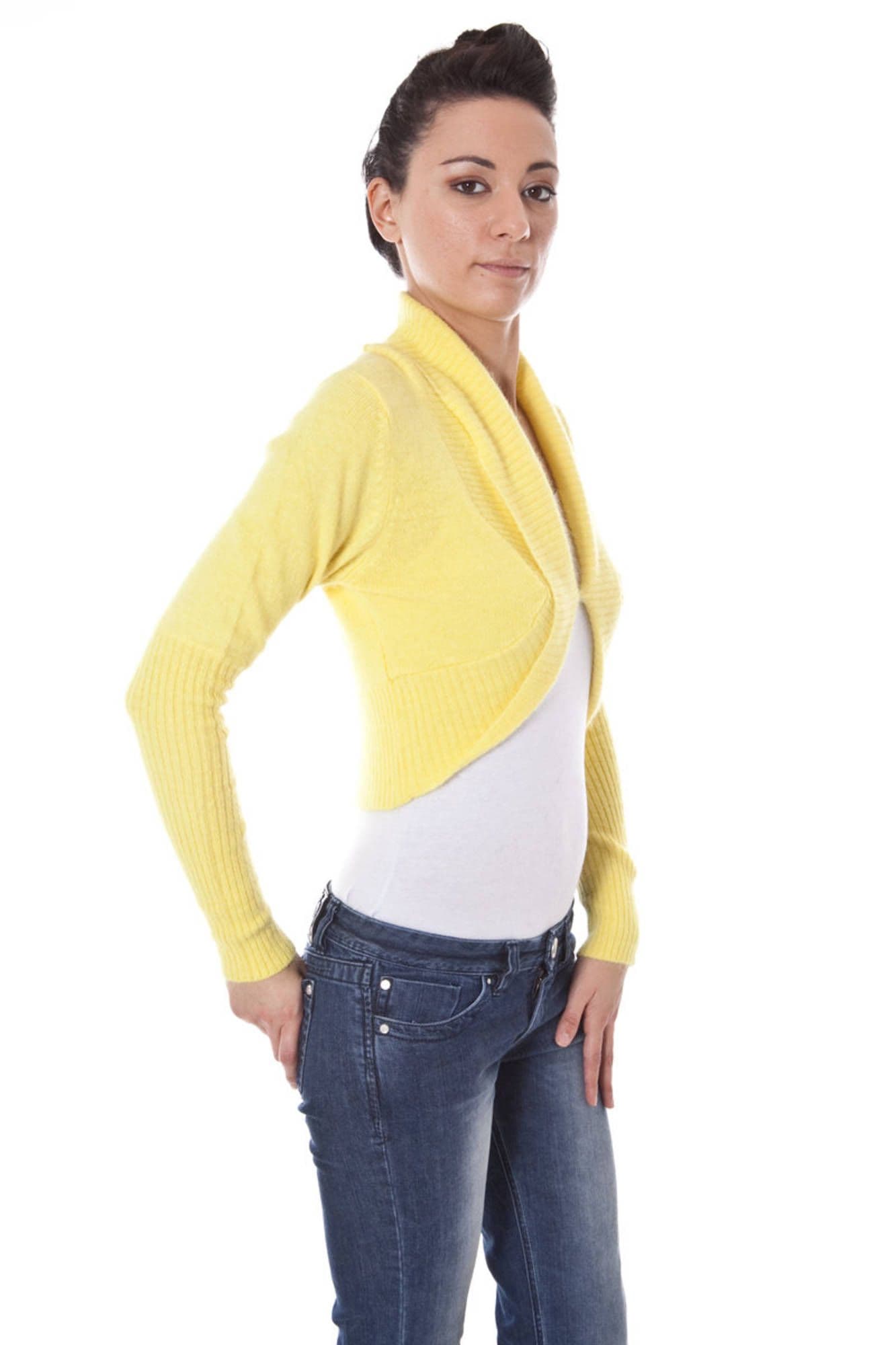 DATCH COPRISPALLE MANICHE LUNGHE DONNA GIALLO - Miniatura 3