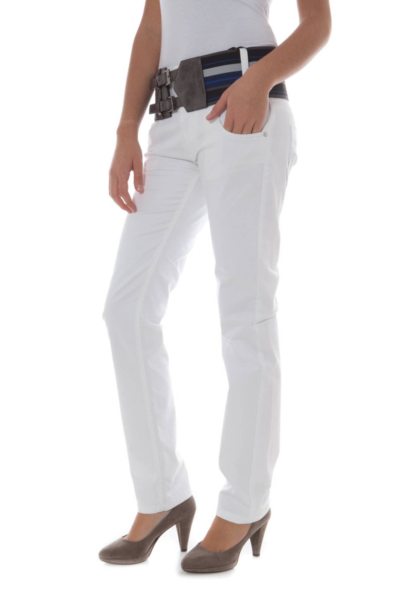 PHARD PANTALONE DONNA BIANCO - Miniatura 3