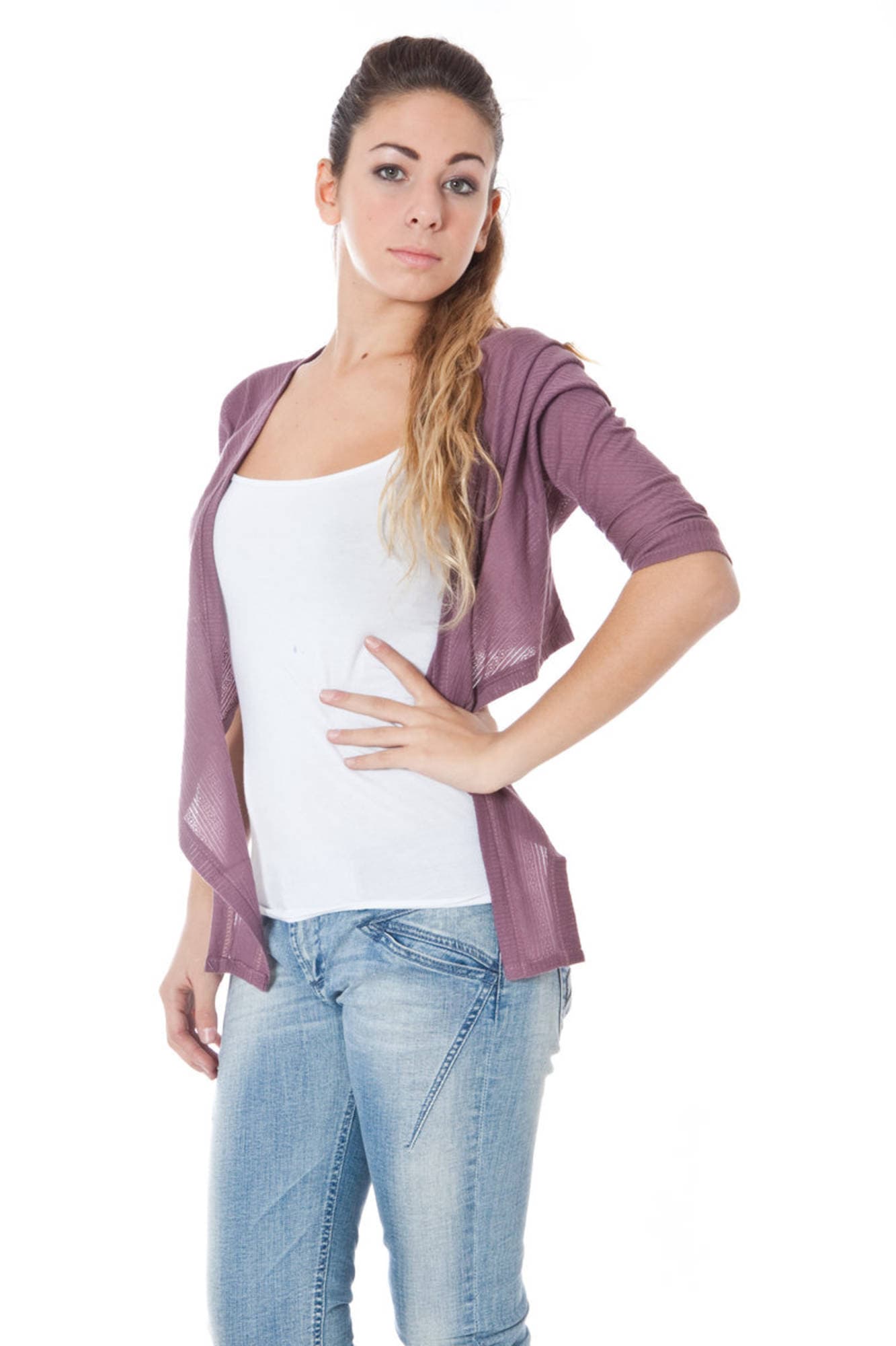 PHARD COPRISPALLE MANICHE LUNGHE DONNA ROSA - Miniatura 3