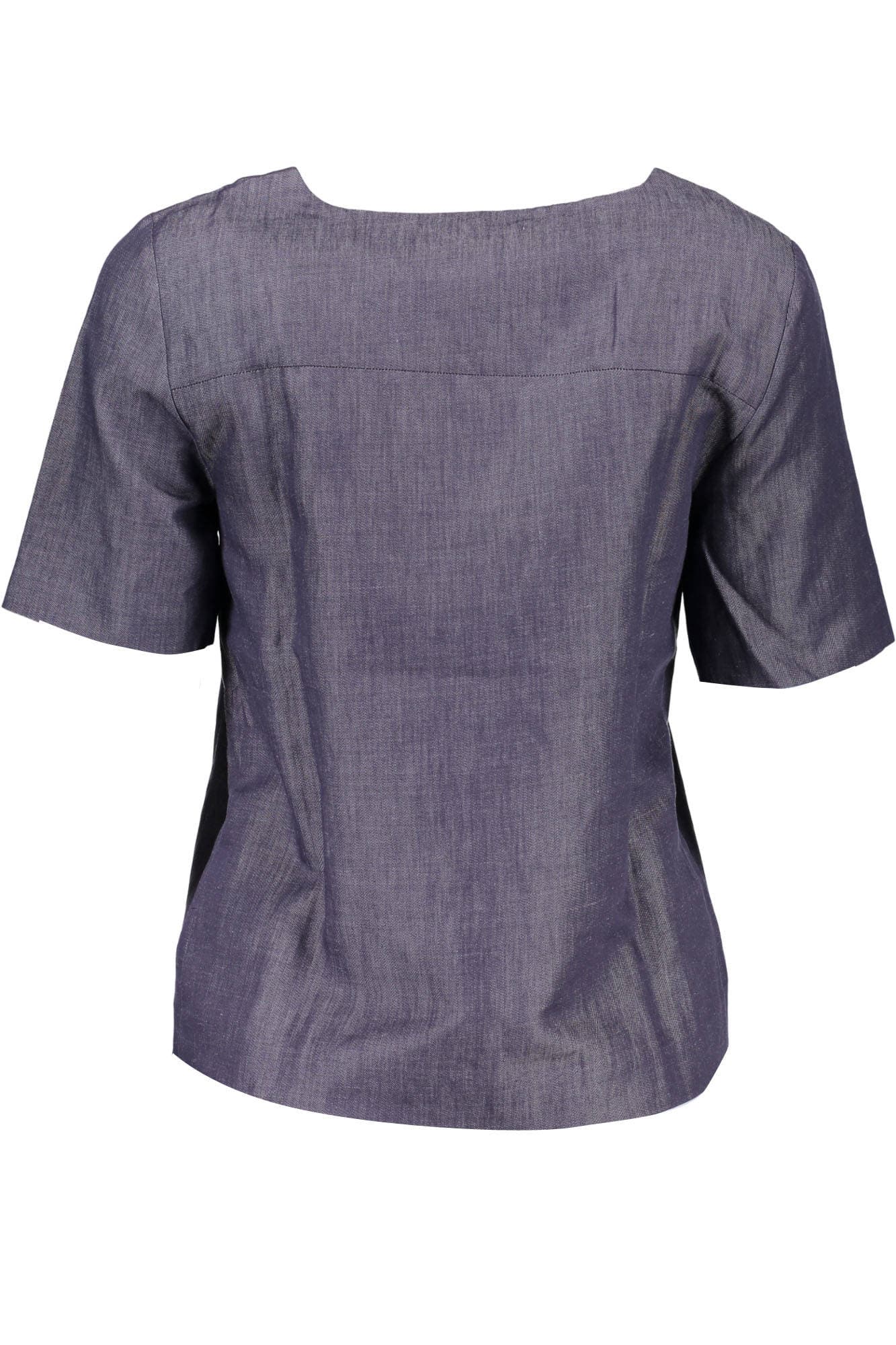 GANT T-SHIRT MANICHE CORTE DONNA BLU - Miniatura 2