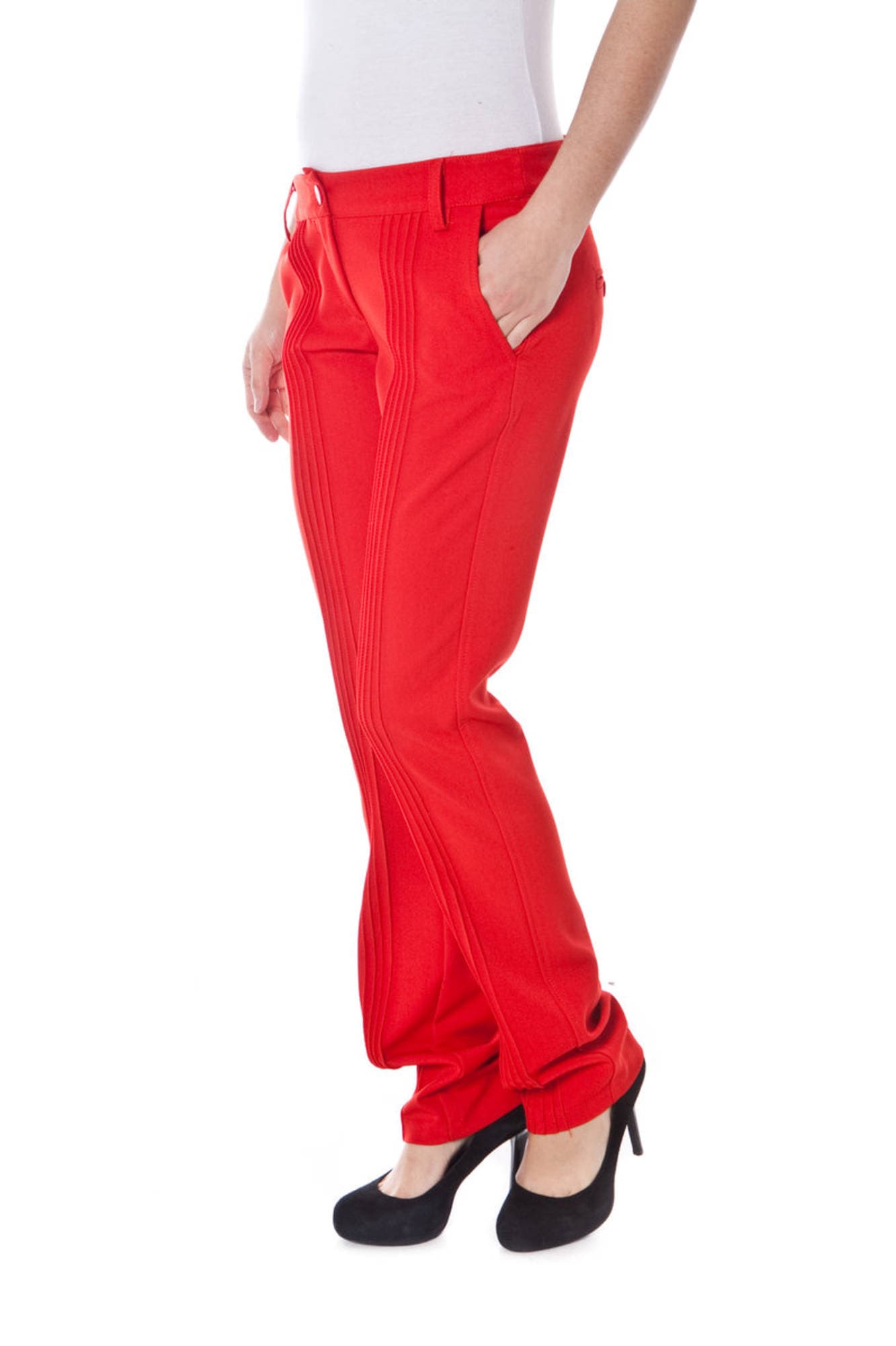 DENNY ROSE PANTALONE DONNA ROSSO - Miniatura 3