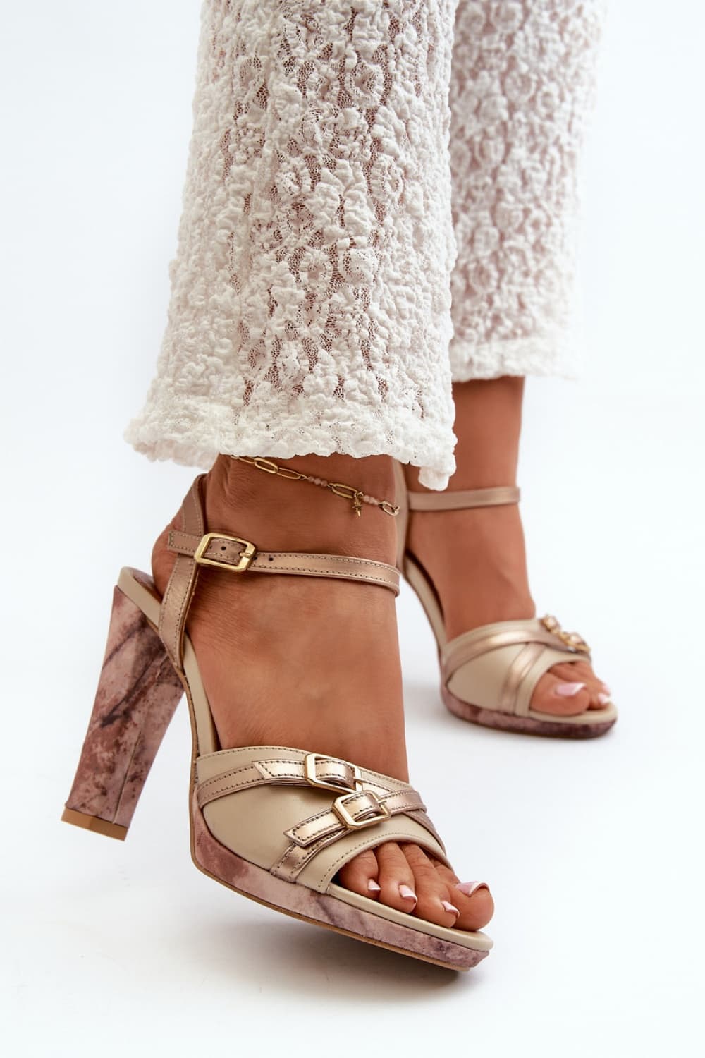 Sandali con tacco model 198398 Step in style - Miniatura 3