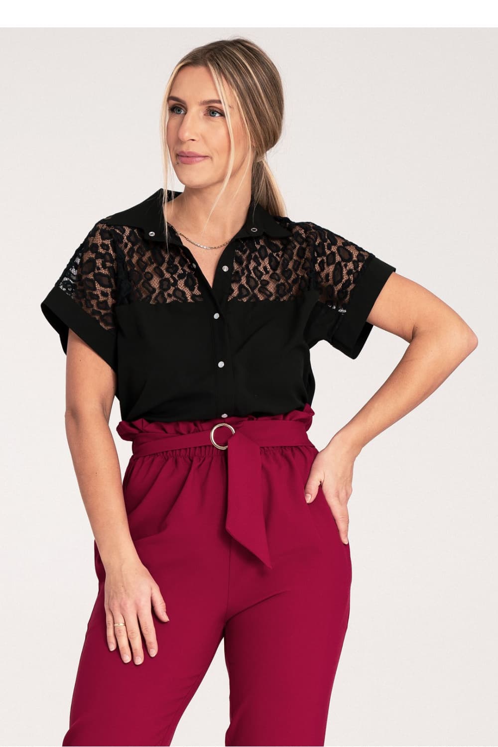 Camicia a manica corta model 204319 Figl - Miniatura 4