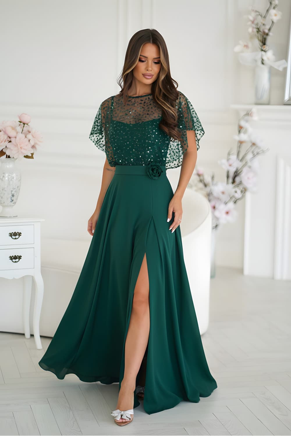 Vestito lungo model 219686 Bicotone