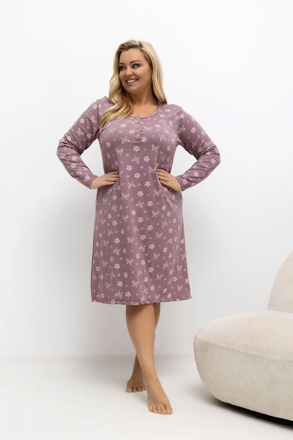 Camicia da notte Plus Size model 221200 Forever Pink - Miniatura 2