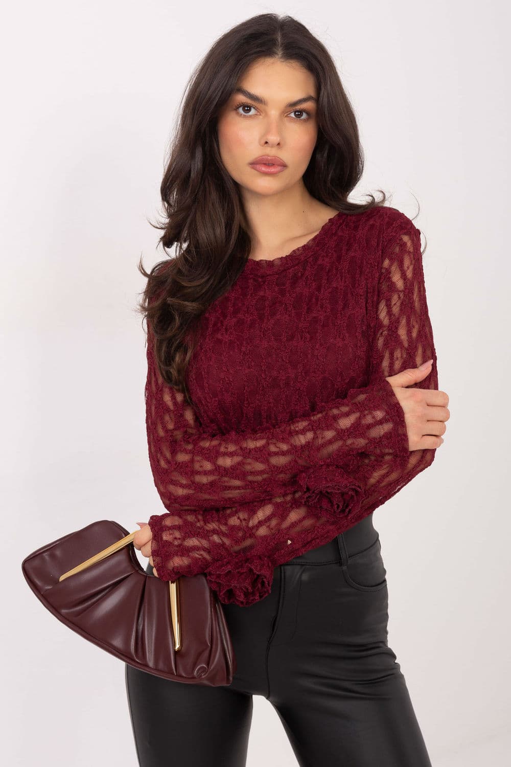 Top in pizzo model 222455 Italy Moda