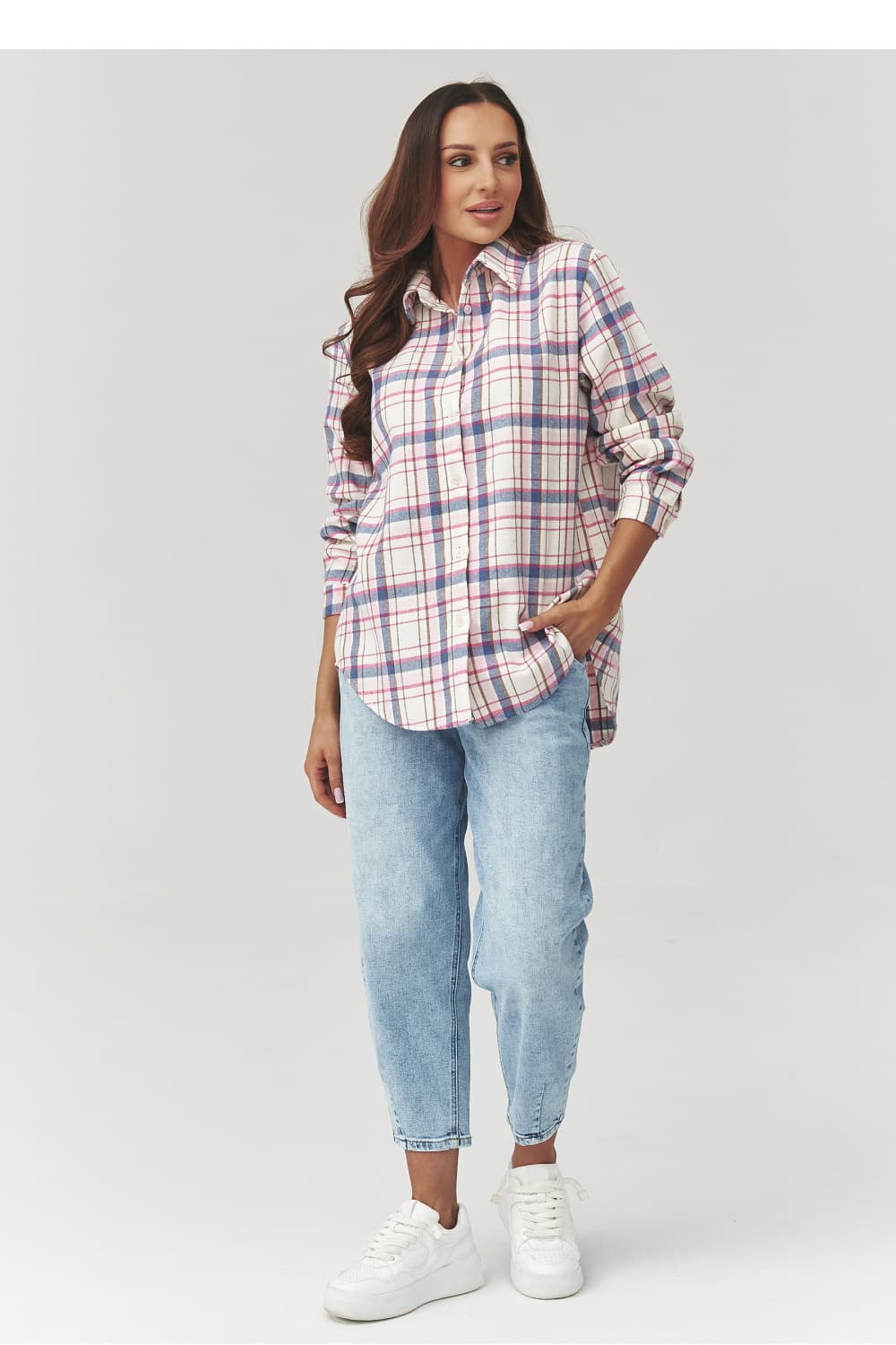 Camicia a manica lunga  model 223230 Makadamia - Miniatura 2