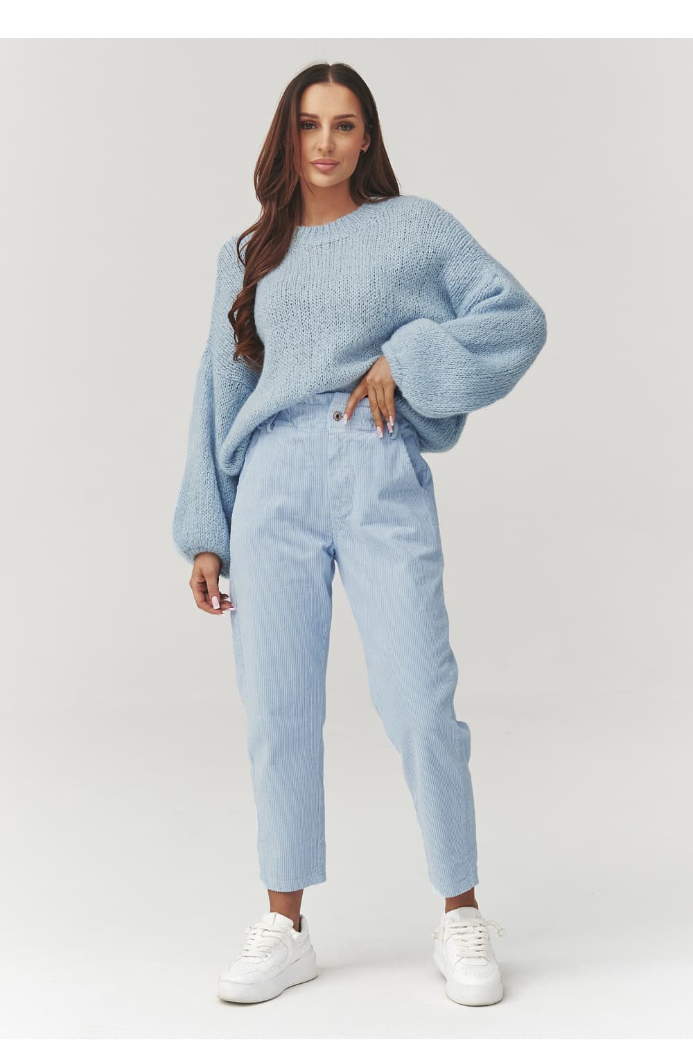 Pantaloni in velluto model 223244 Makadamia - Miniatura 2