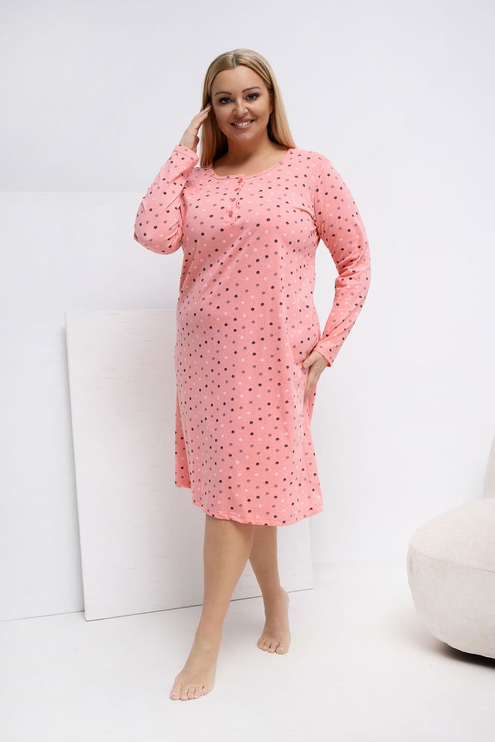 Camicia da notte Plus Size model 223301 Forever Pink - Miniatura 2