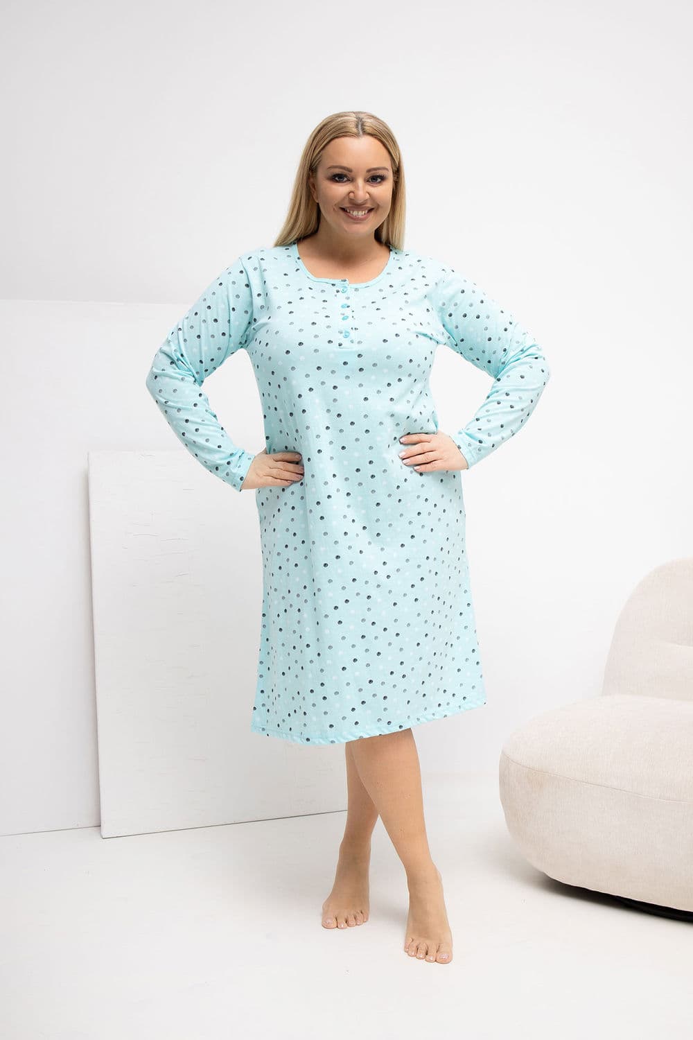 Camicia da notte Plus Size model 223302 Forever Pink - Miniatura 2