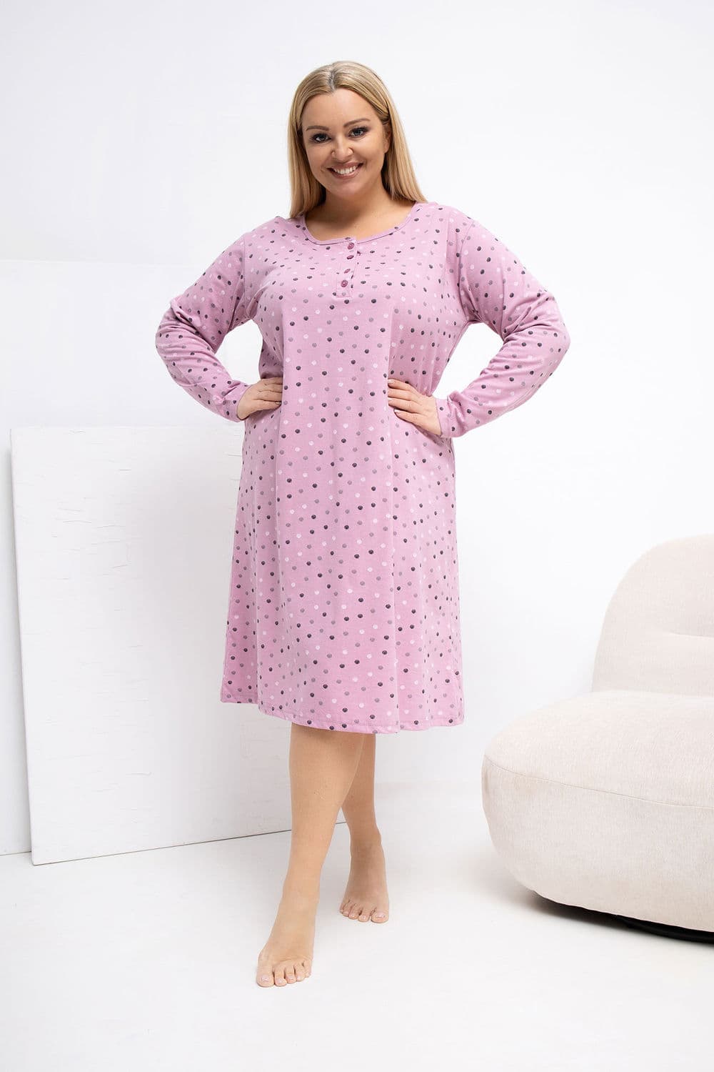 Camicia da notte Plus Size model 223303 Forever Pink - Miniatura 2