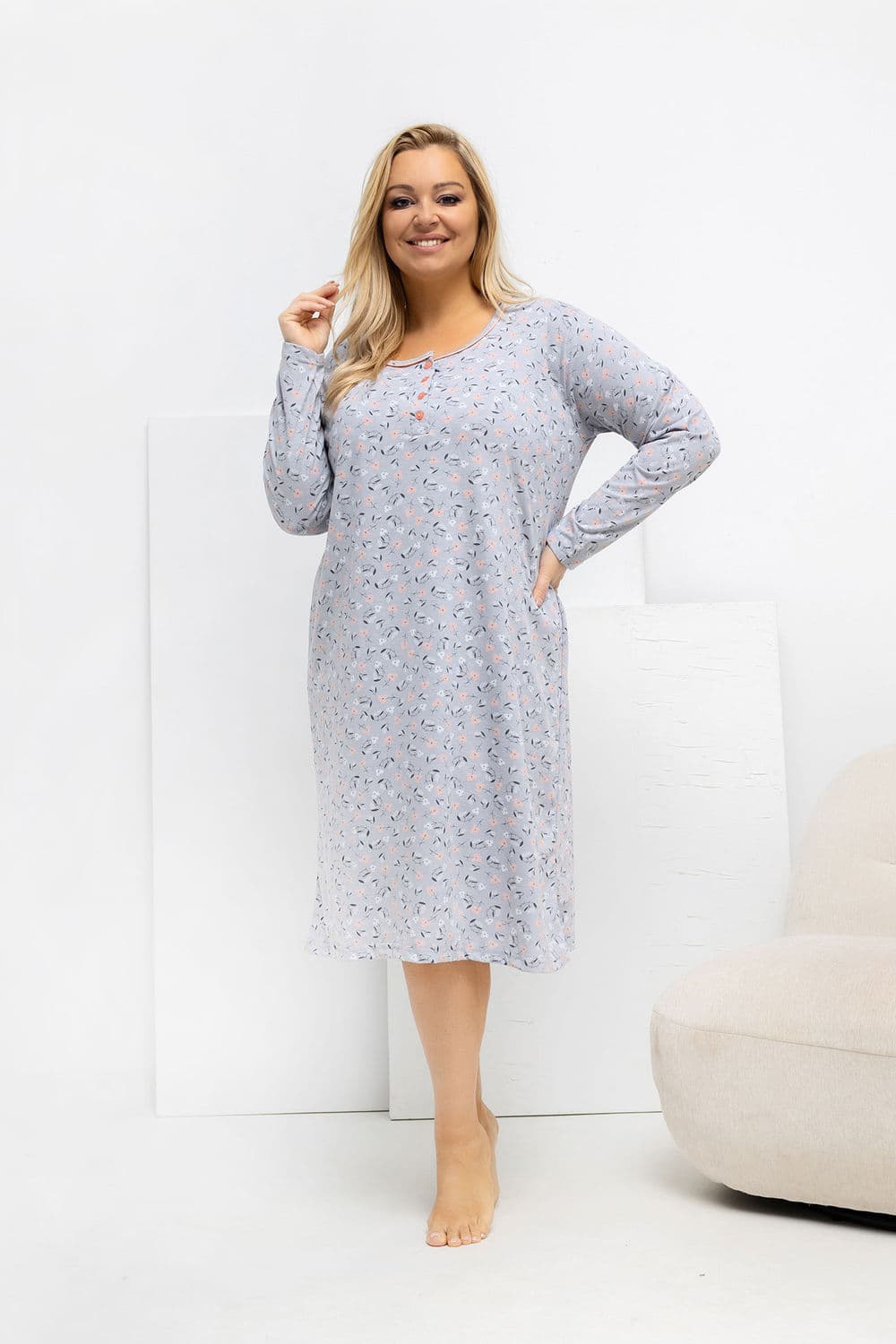 Camicia da notte Plus Size model 223307 Forever Pink - Miniatura 2
