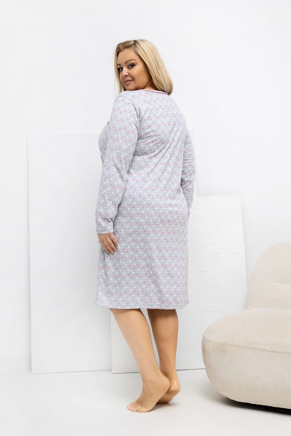 Camicia da notte Plus Size model 223309 Forever Pink - Miniatura 3