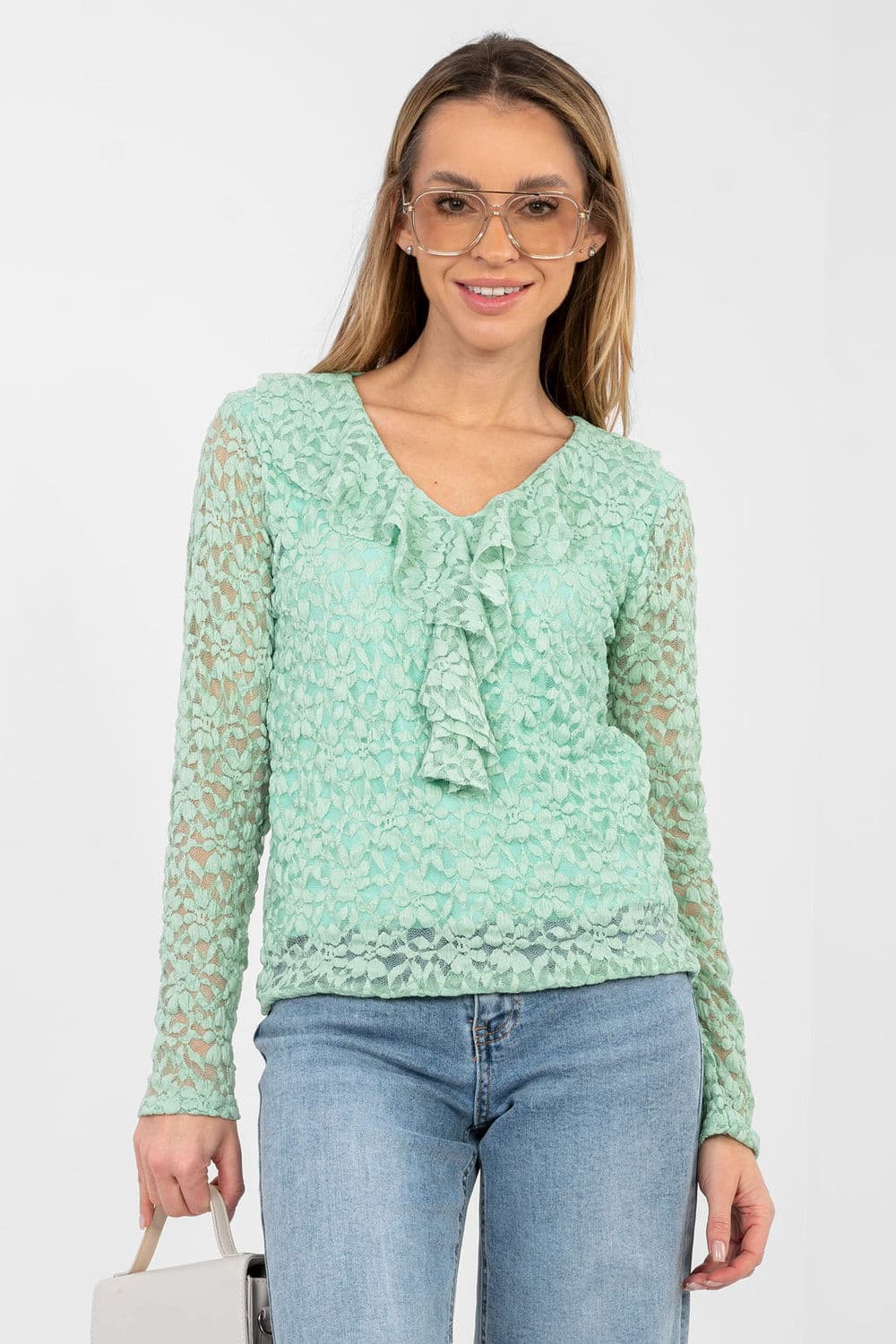 Top in pizzo model 223839 Rue Paris