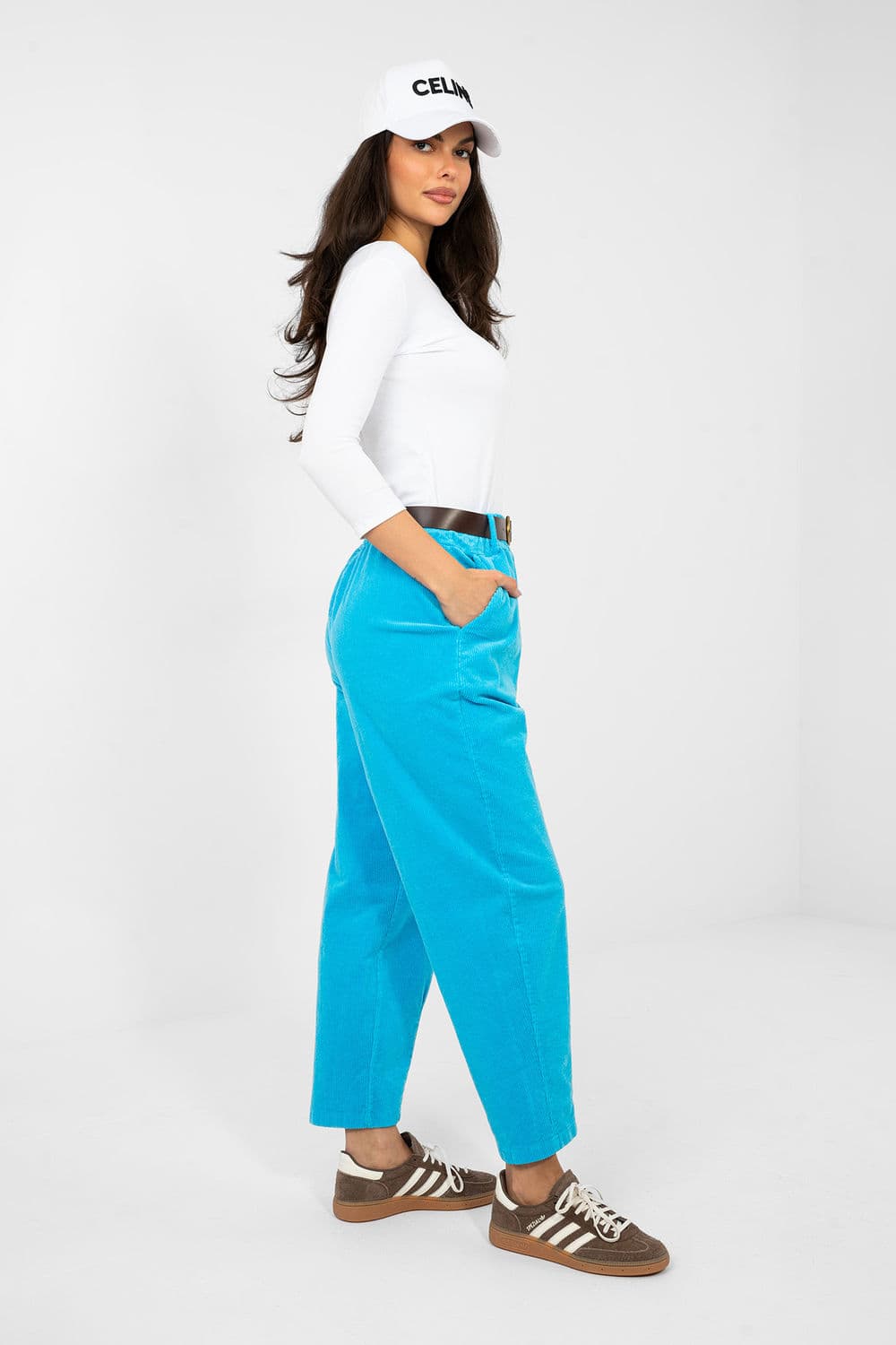 Pantaloni in velluto model 224057 Italy Moda - Miniatura 2