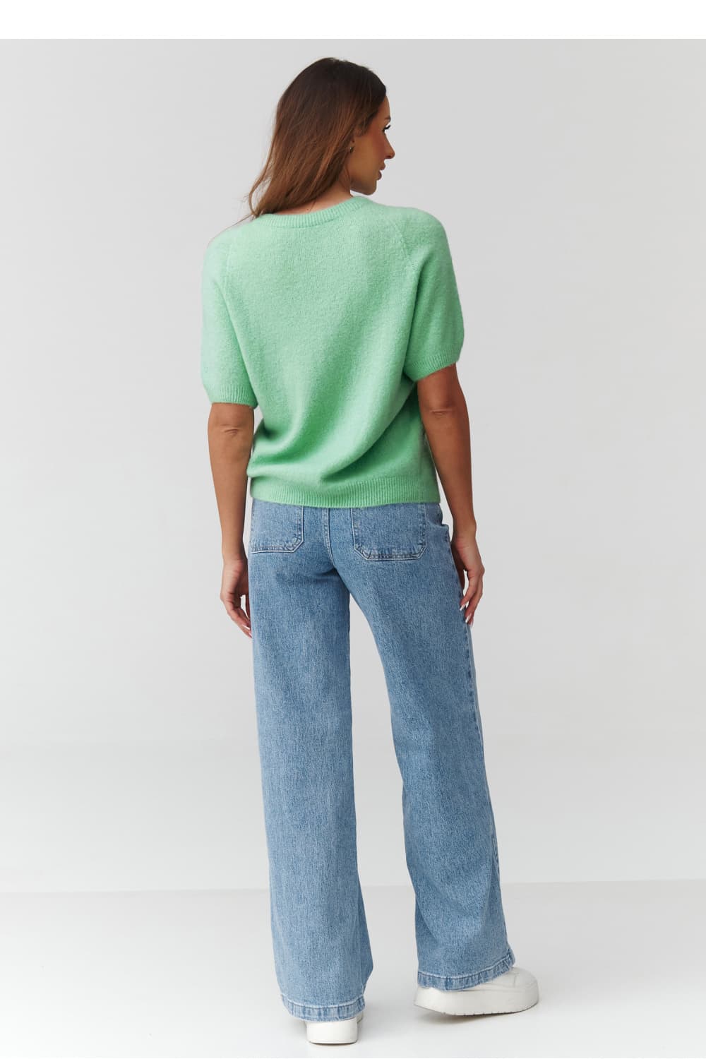 Maglione a manica corta model 224078 Makadamia - Miniatura 3