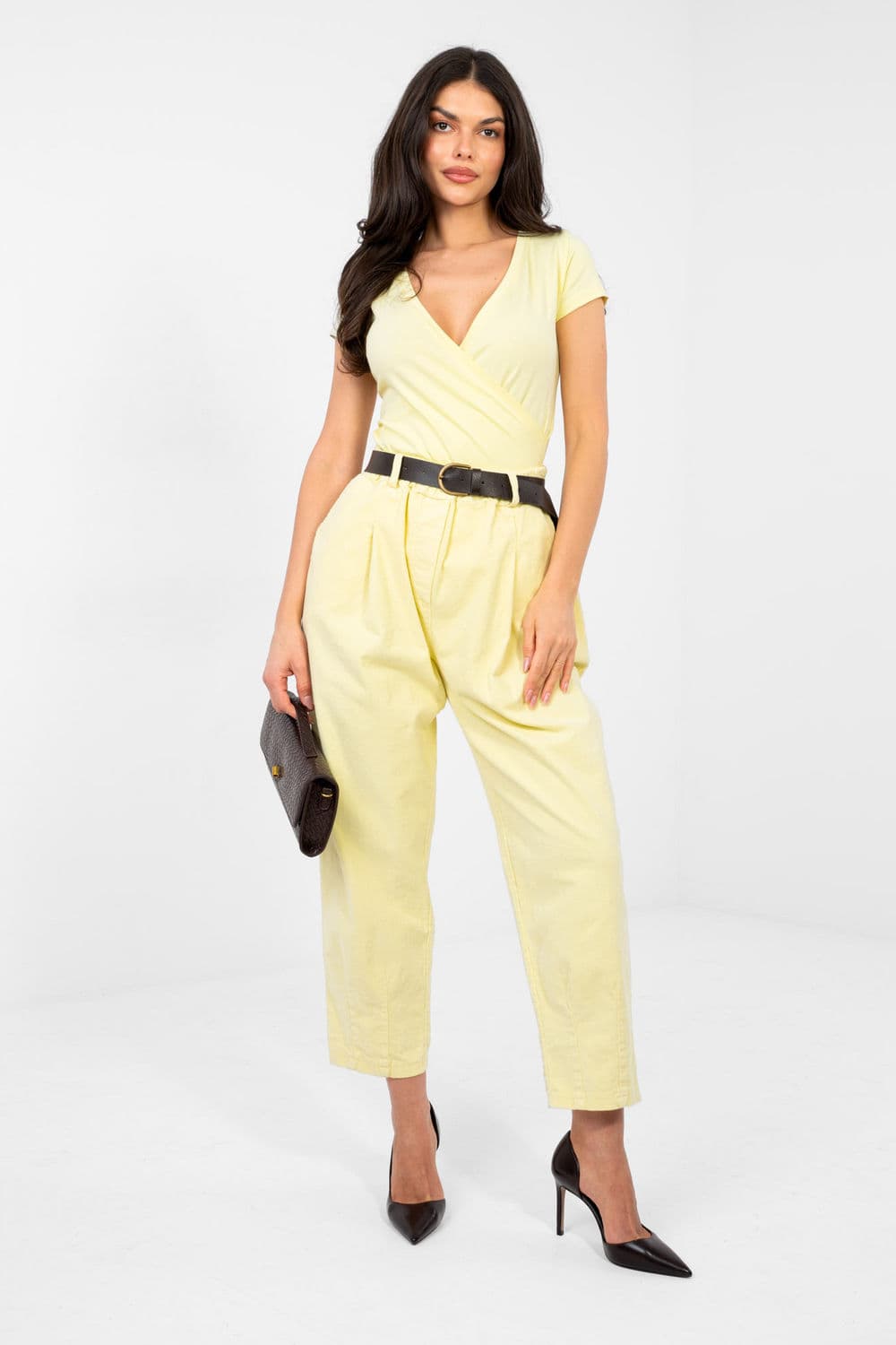Pantaloni in velluto model 224382 Italy Moda