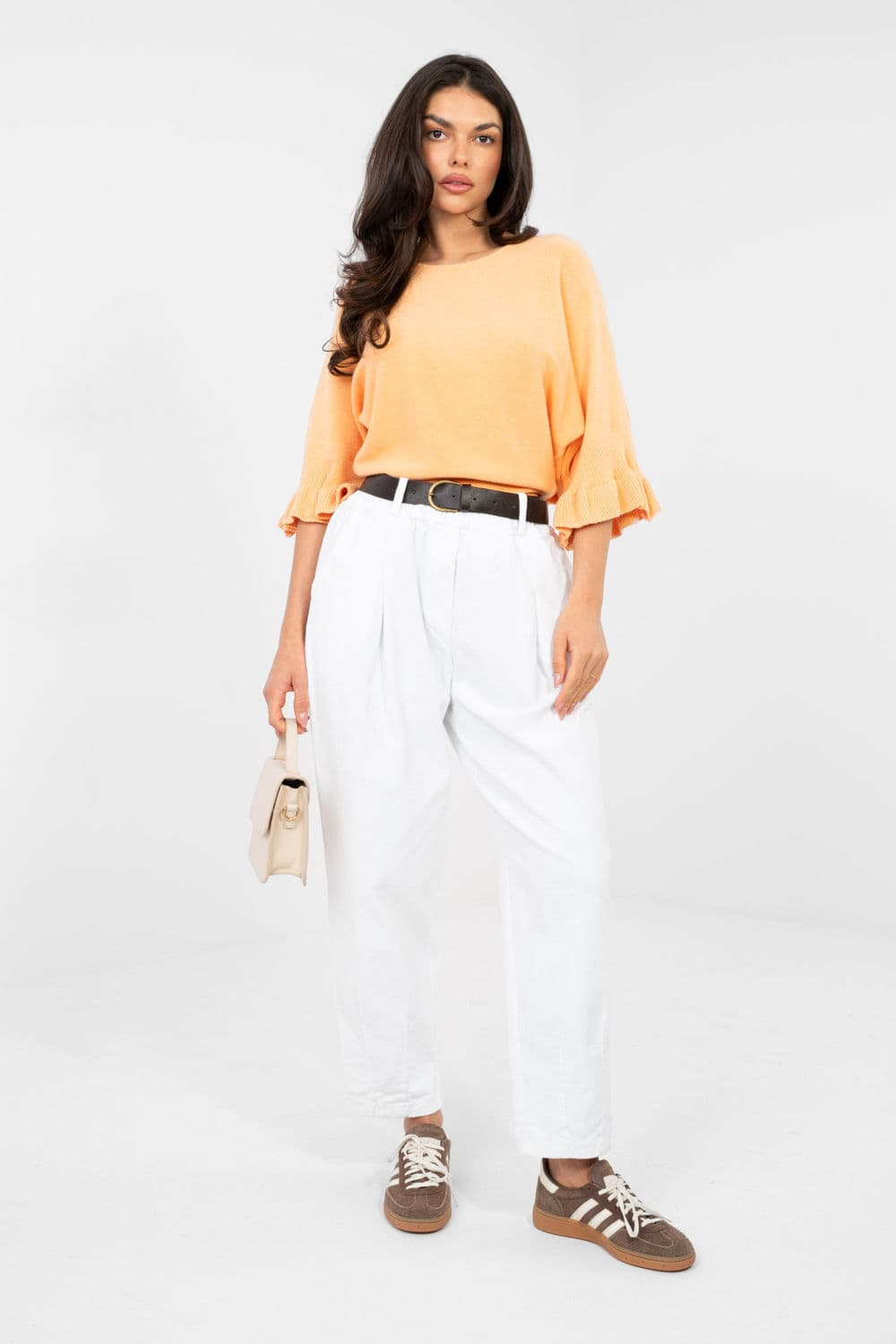 Pantaloni in velluto model 224384 Italy Moda
