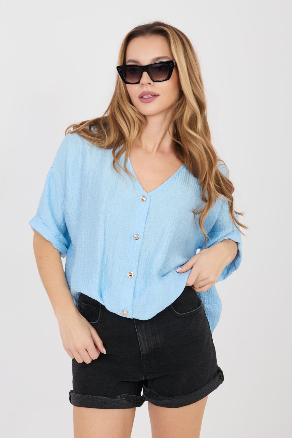 Camicia a manica corta model 225509 Italy Moda