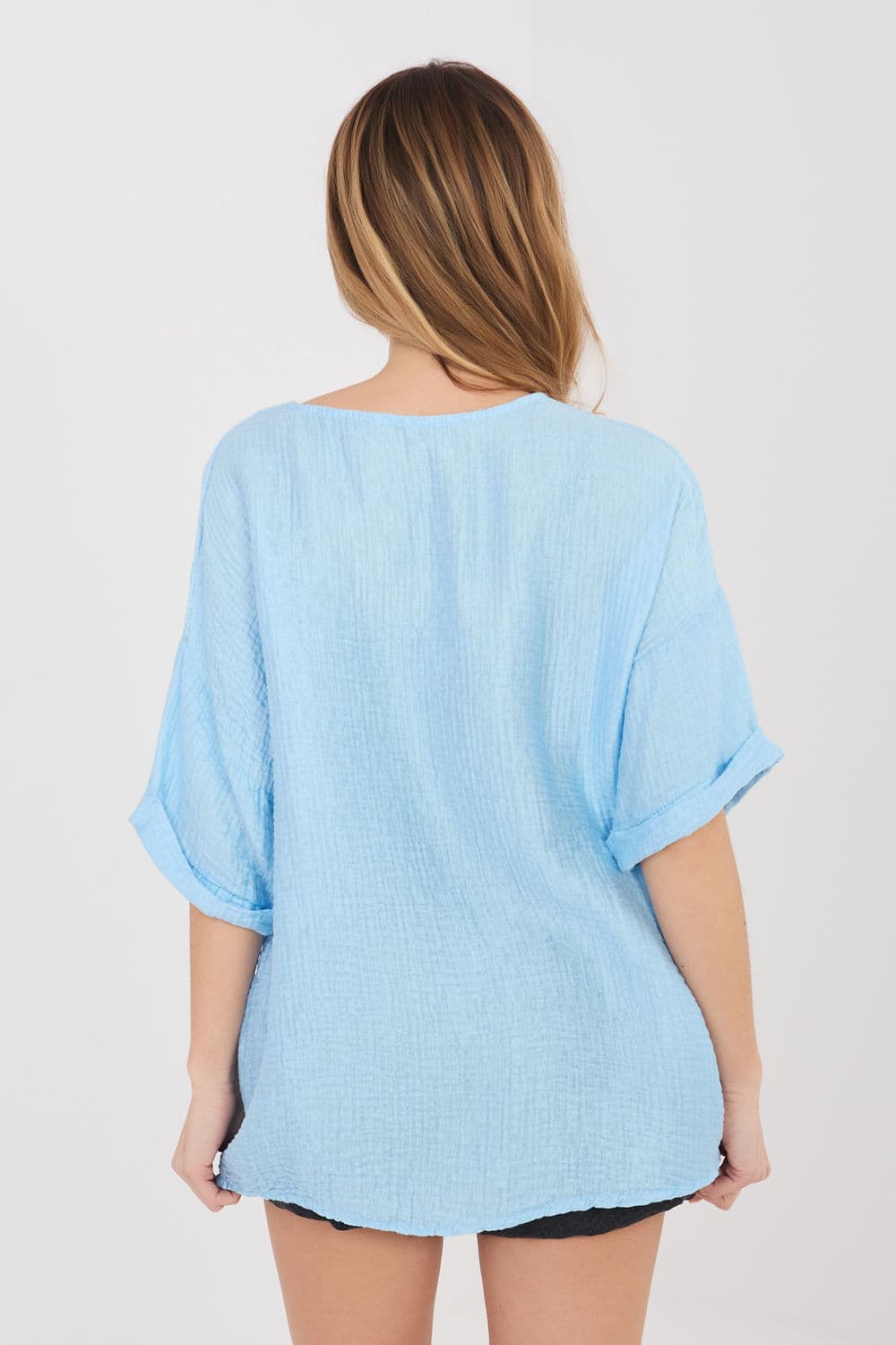 Camicia a manica corta model 225509 Italy Moda - Miniatura 3