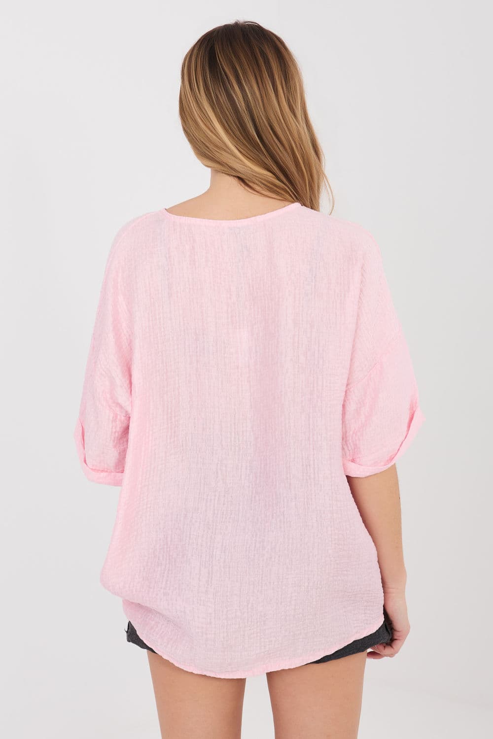 Camicia a manica corta model 225510 Italy Moda - Miniatura 3