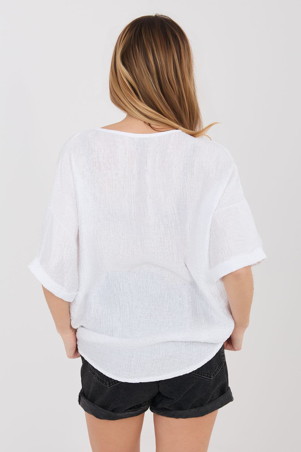 Camicia a manica corta model 225512 Italy Moda - Miniatura 3