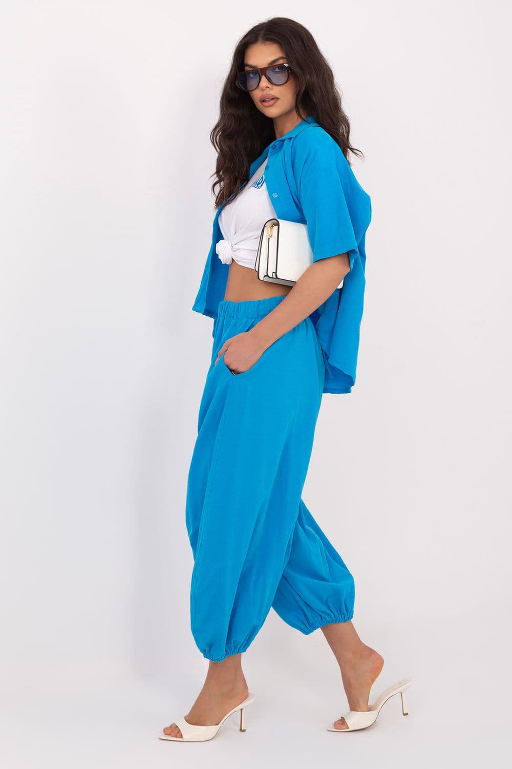 Pantaloni in velluto model 226231 Italy Moda - Miniatura 2