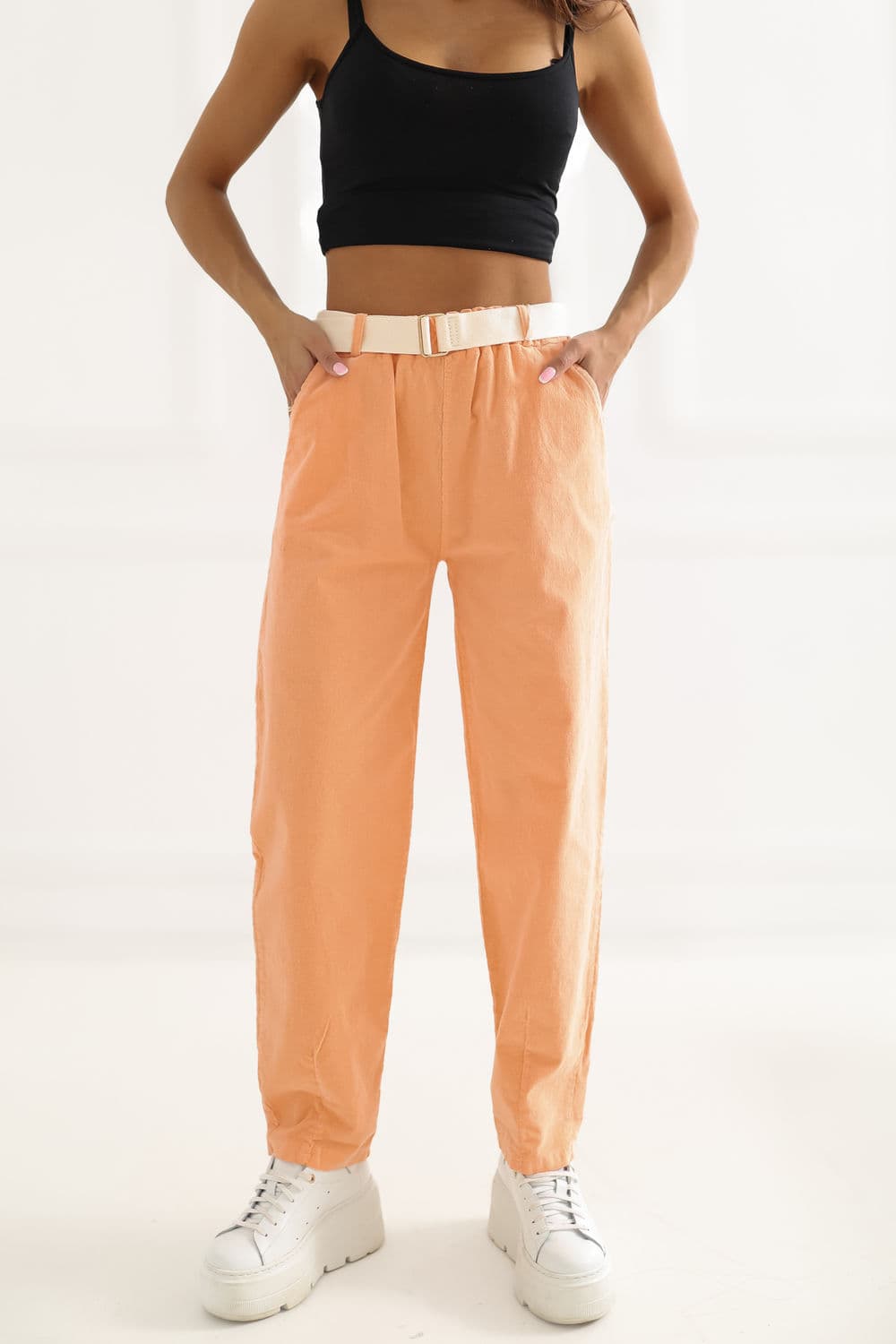 Pantaloni in velluto model 226458 Italy Moda - Miniatura 4