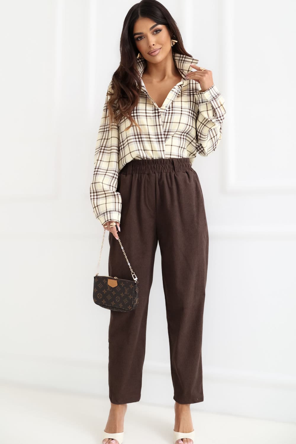 Pantaloni in velluto model 226966 Rue Paris
