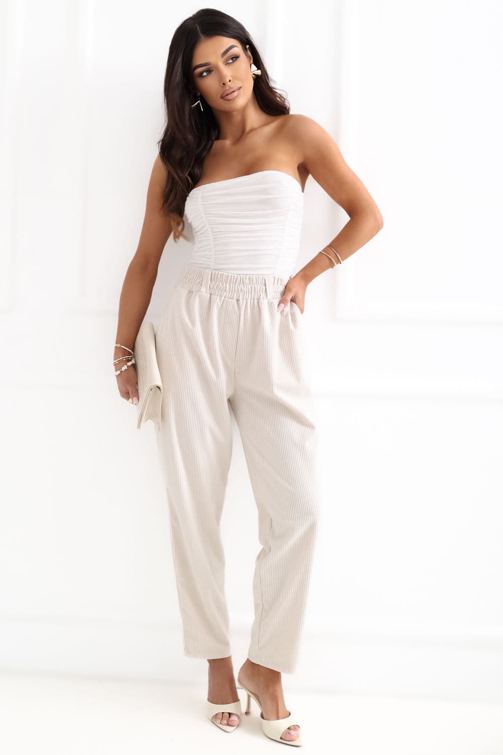 Pantaloni in velluto model 226967 Rue Paris
