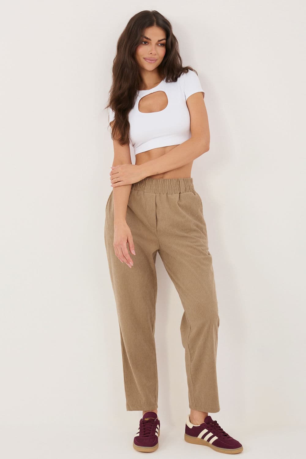 Pantaloni in velluto model 226968 Rue Paris