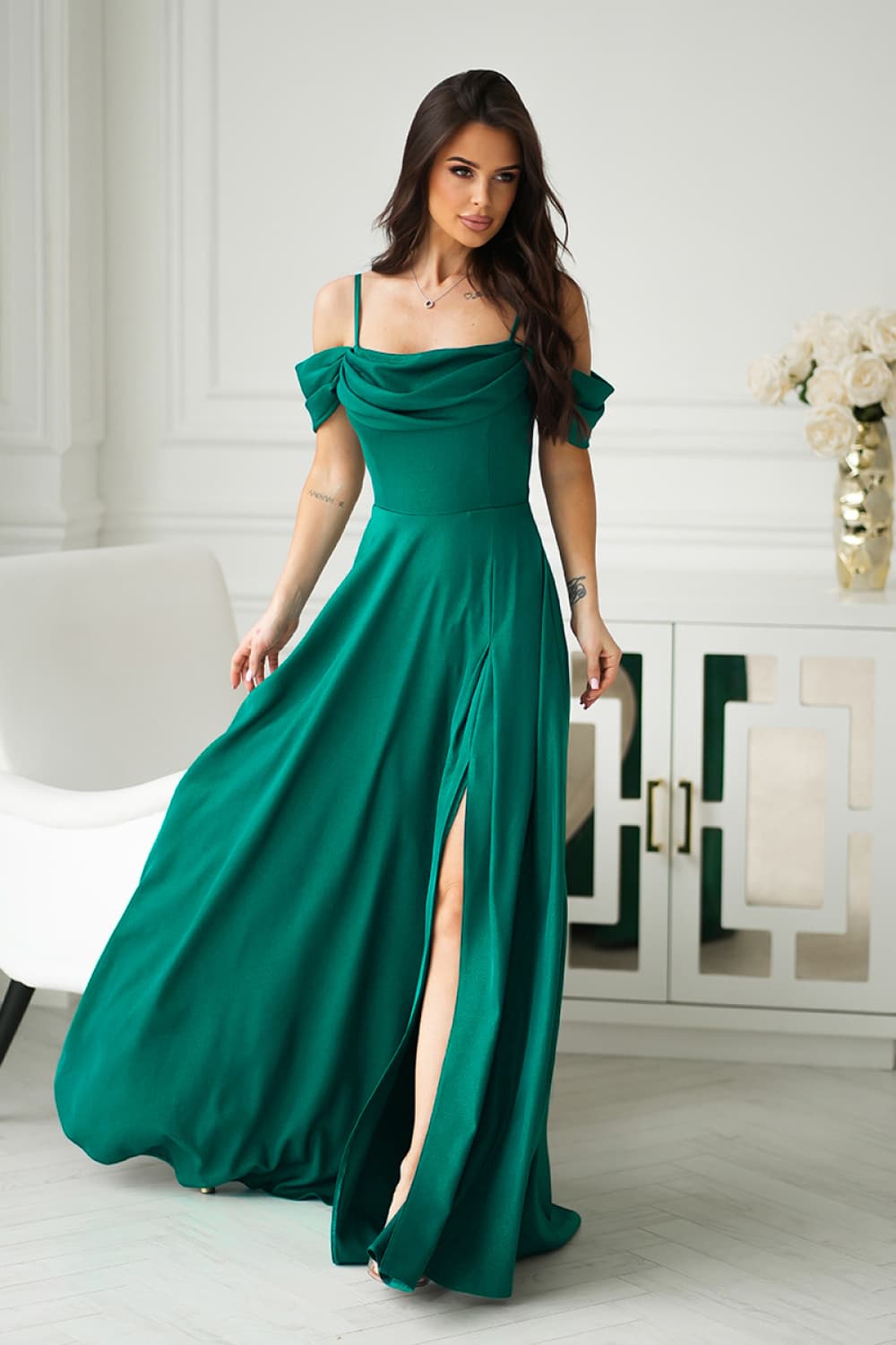 Vestito lungo model 227139 Bicotone