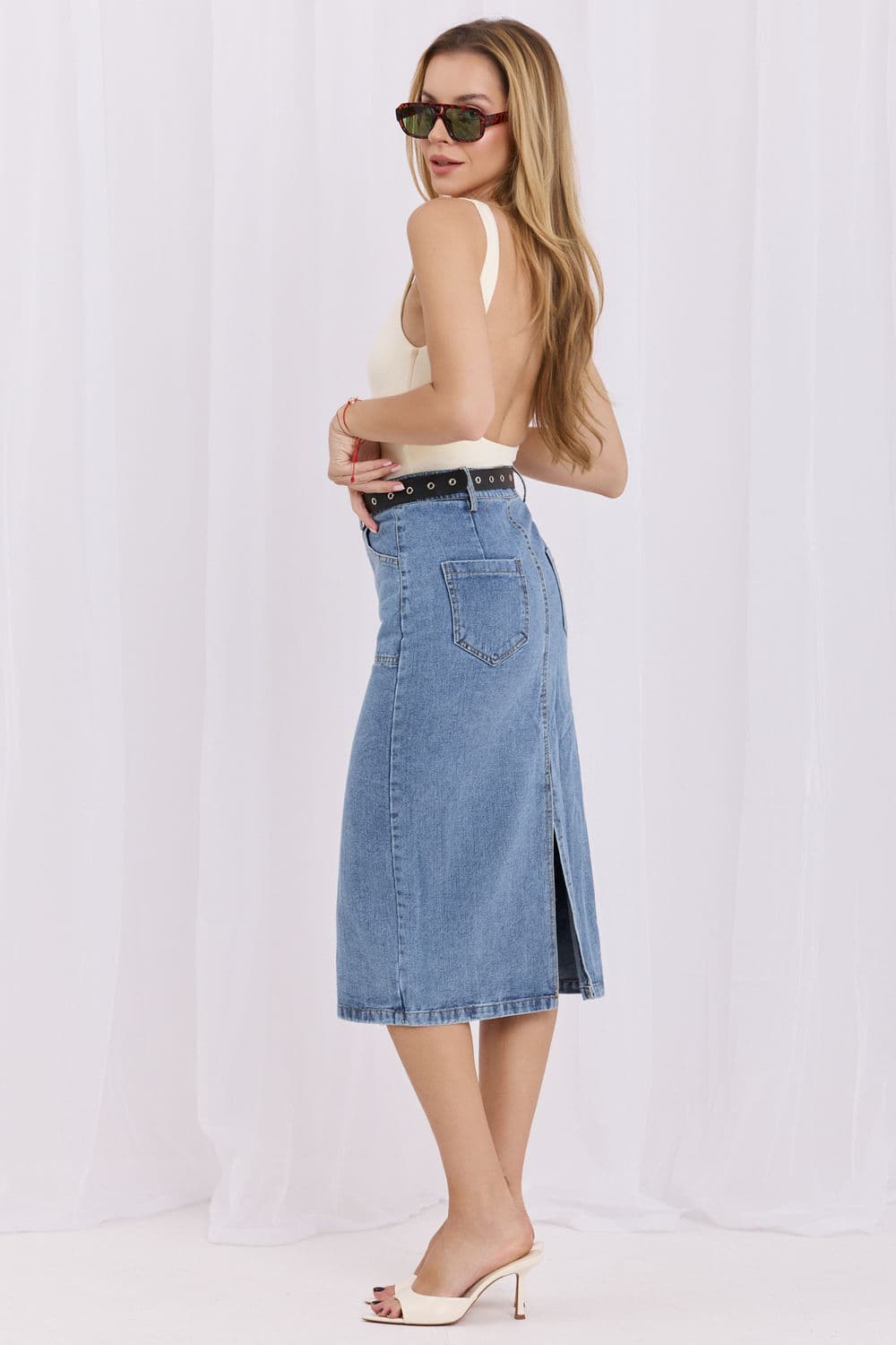 gonna di jeans model 228027 Factory Price - Miniatura 2