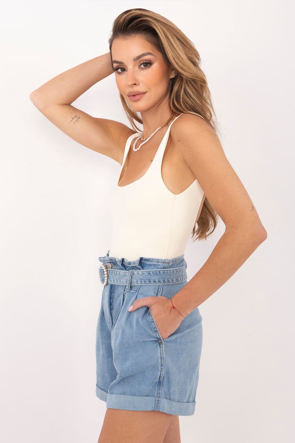 shorts in denim model 228036 Factory Price - Miniatura 4