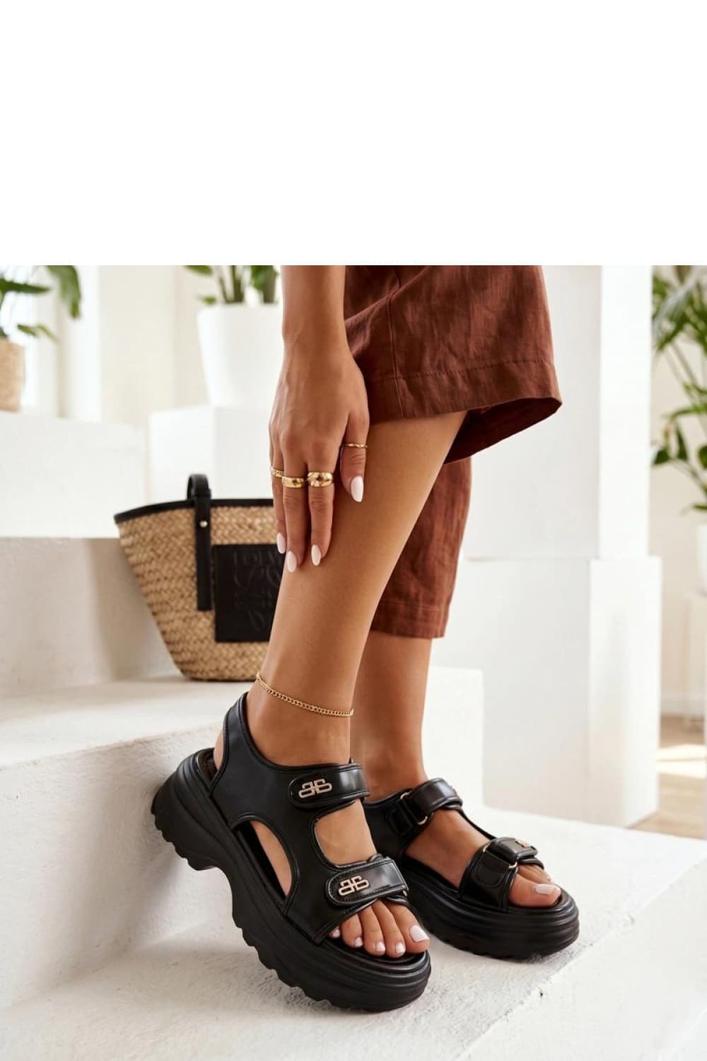 Sandali con plateau model 228194 Solea
