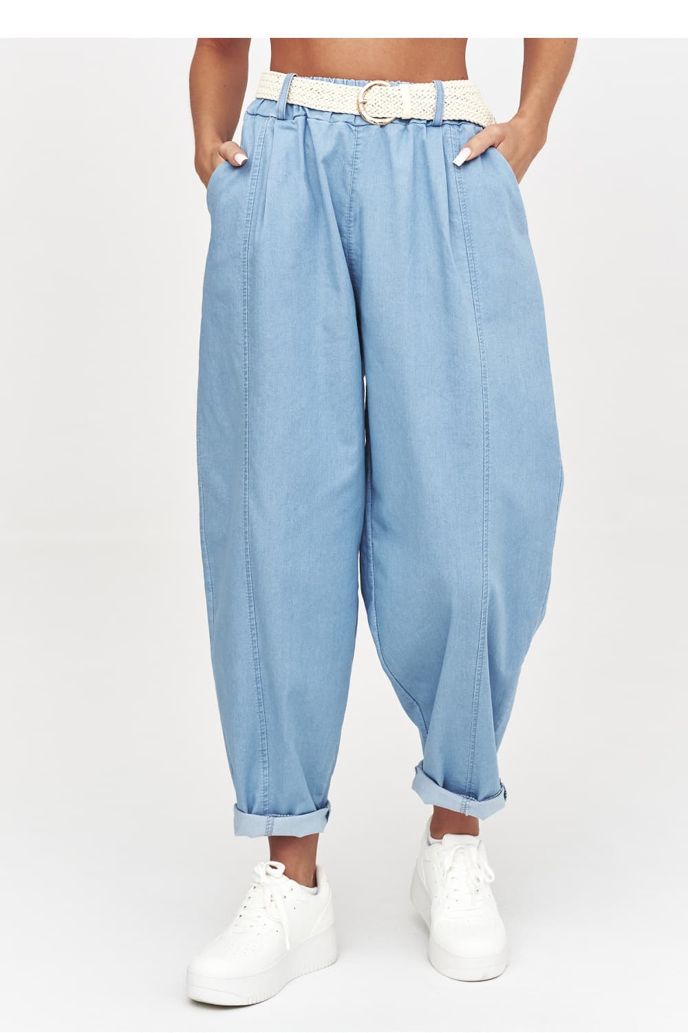 Pantaloni da donna model 228293 Makadamia