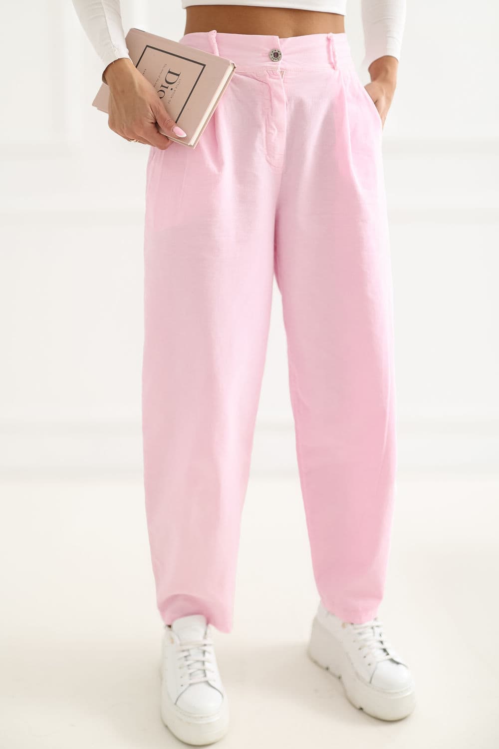 Pantaloni in velluto model 228360 Rue Paris