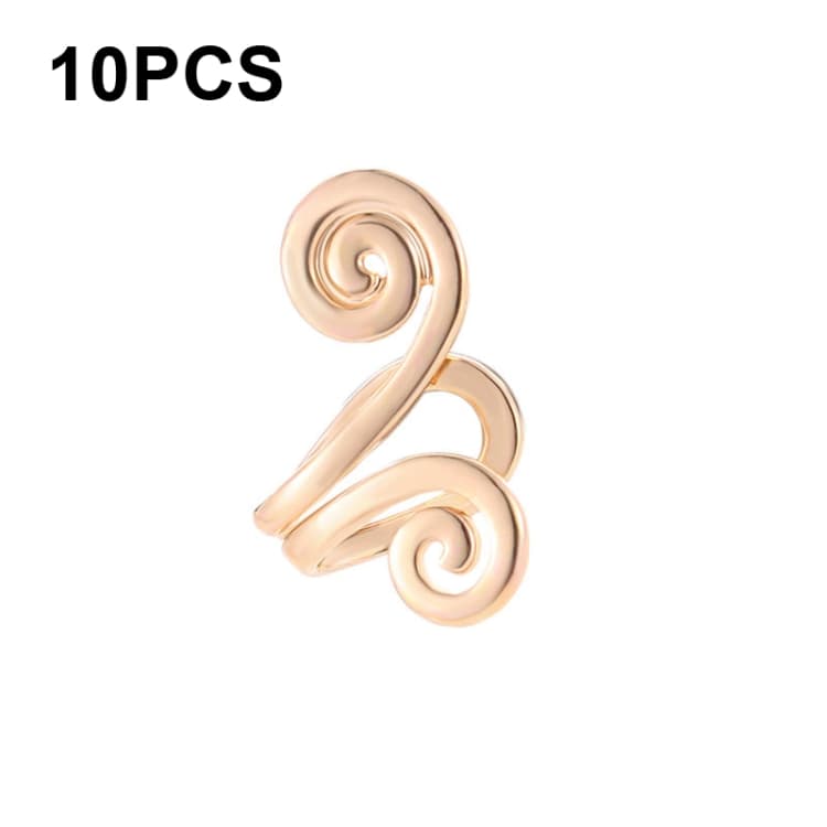 10 PZ Clip per orecchie in metallo semplice a pressione (01 Oro 0377) - Immagine 1