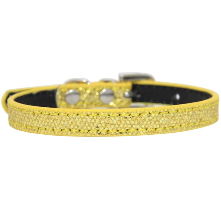 Collare per gatti glitter diamante 1,0 x 35 cm, decorativo, colore: No Diamond Golden - Immagine 1