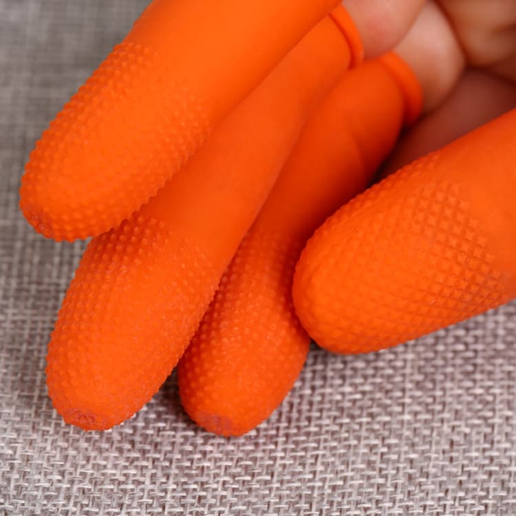 100pcs / Pack Antistatic Antislip Durable Fingertips Latex Protective Gloves