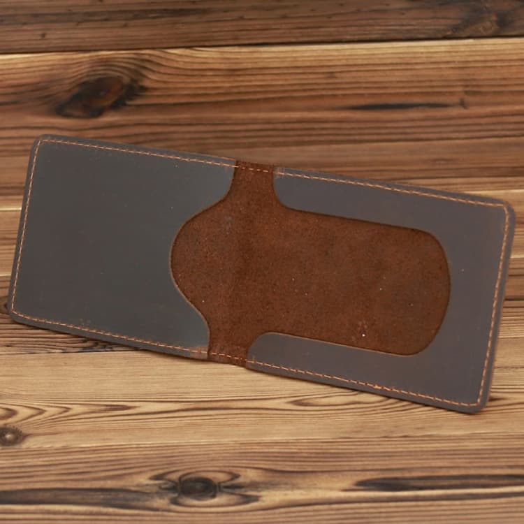 1063 Leather Driving License Holder Retro Wallet(Dark Brown) - Immagine 1