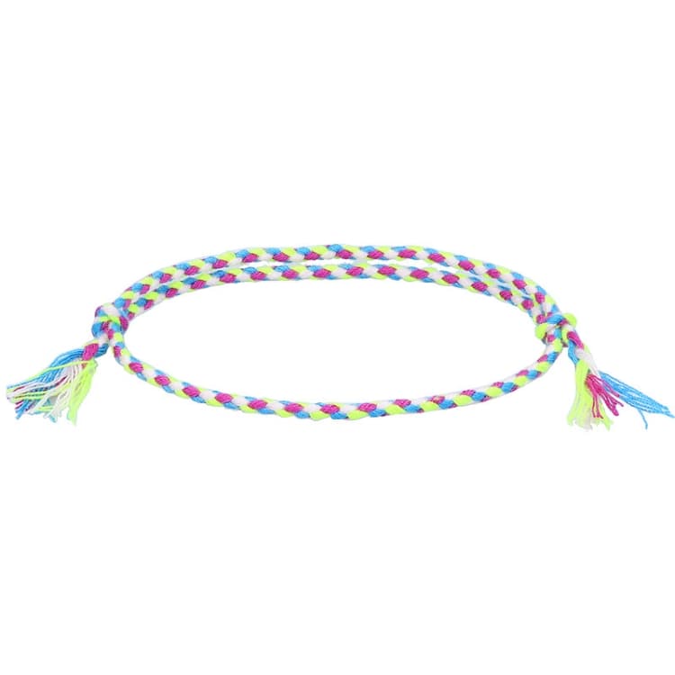 10 pezzi/confezione Corda intrecciata colorata a quattro fili Bracciale regolabile (9) - Immagine 1