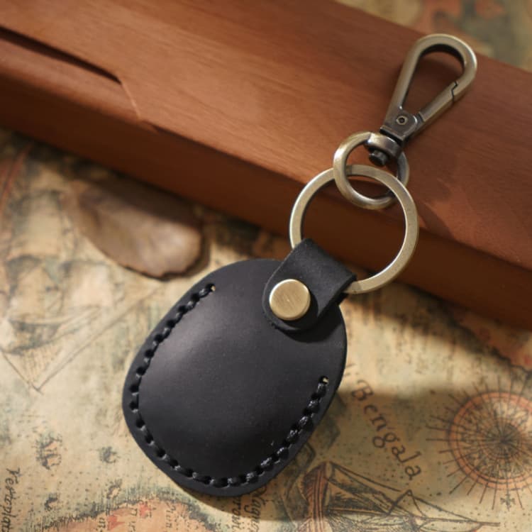 18Y-011 Vintage Leather Access Control Proximity Card Holder(Black) - Immagine 1