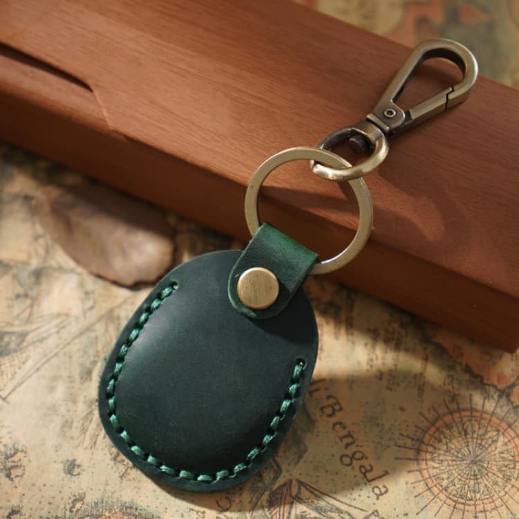 18Y-011 Vintage Leather Access Control Proximity Card Holder(Green) - Immagine 1