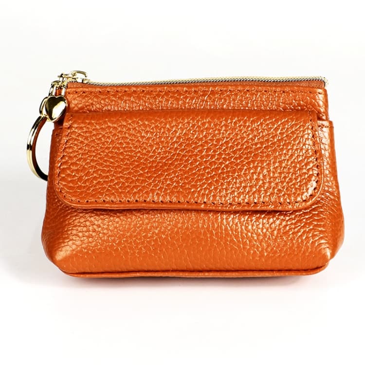 2017 Litchi Texture Genuine Leather Hand Held Small Wallet for Ladies(Brown) - Immagine 1